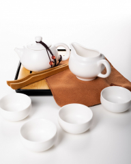фото Набор для чайной церемонии на 4 персоны, 9 предметов, белый.