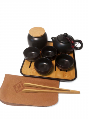 фото Набор для чайной церемонии на 4 персоны, 10 предметов, черный